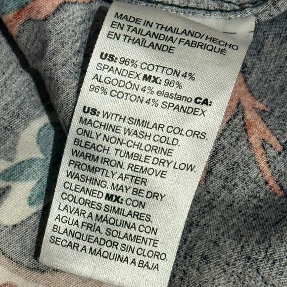 Chico's Paisley No Iron Cotton Button Up Shirt Women's Size 2.5 (14) Boho Artsy - Picture 4 of 8